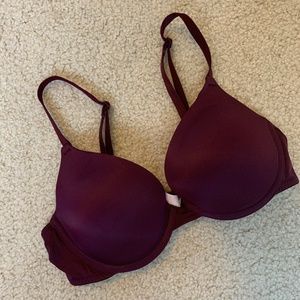 Pink victoria's secret maroon bra